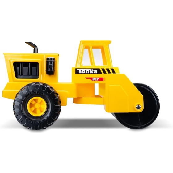 Tonka Steel Classics - Steam Roller - Made with Steel, Yellow Toy Truck