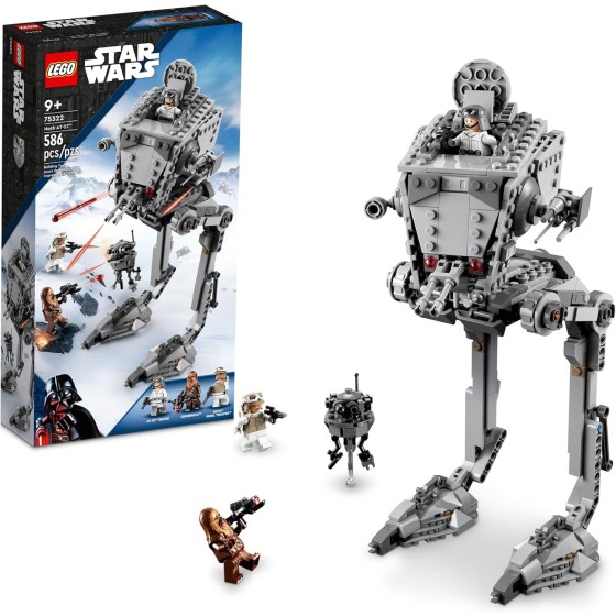 LEGO Star Wars Hoth at-ST Walker Building Toy for Kids with Chewbacca Minifigure and Droid Figure, The Empire Strikes Back Model