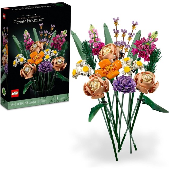 LEGO Icons Flower Bouquet Building Set - Artificial Flowers for Decoration for Home and Display