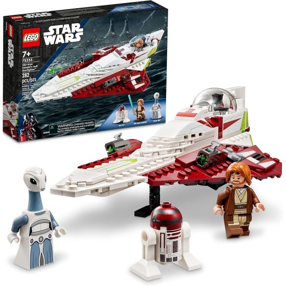 LEGO Star Wars OBI-Wan Kenobi's Jedi Starfighter 75333 Building Toy Set - Features Minifigures, Lightsaber, Clone Starship from Attack of The Clones